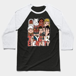 All The Characters In To Your Eternity Or Fumetsu No Anata E Anime Are Drawn With Cool And Cute Colorful Doodles Baseball T-Shirt